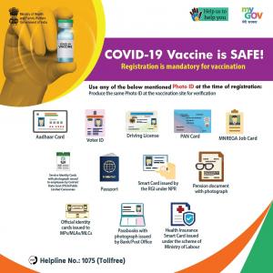Photo IDs that may be produced at the time of COVID-19 vaccine registration
